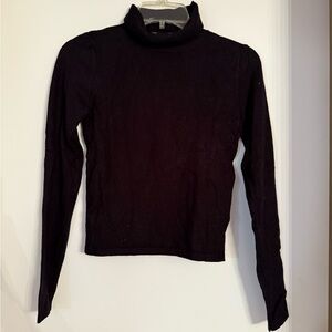Black Turtleneck Long Sleeve Top by Brandi Mellville